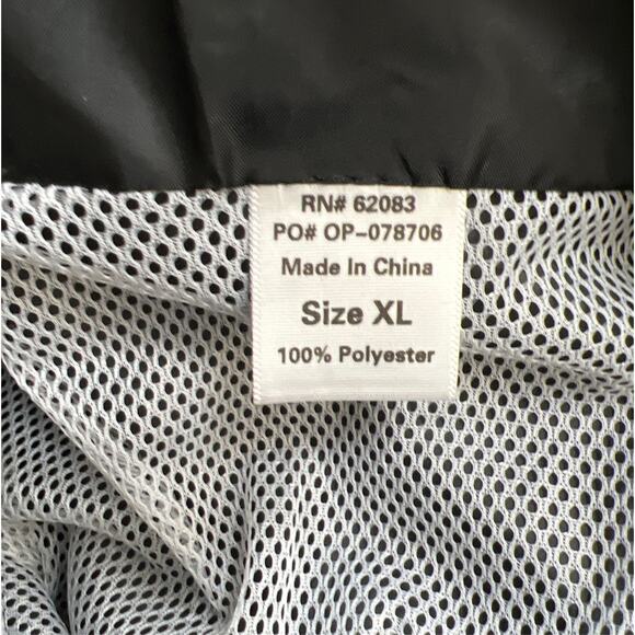 Vintage USA Olympics Mens Spell Out Full Zip Windbreaker Jacket Black Size XL - Picture 9 of 9